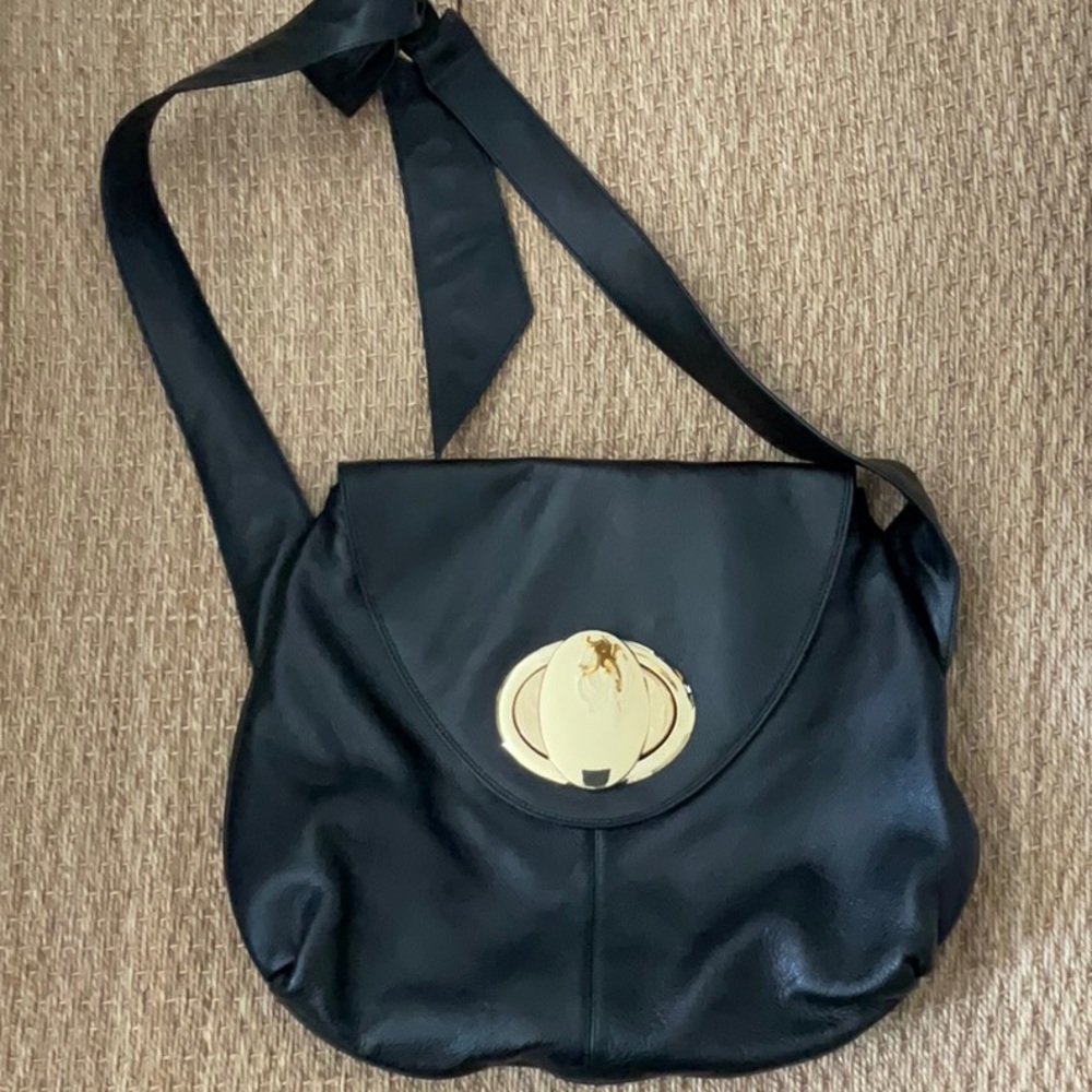 BODHI Leather Bag with buckle; cross body